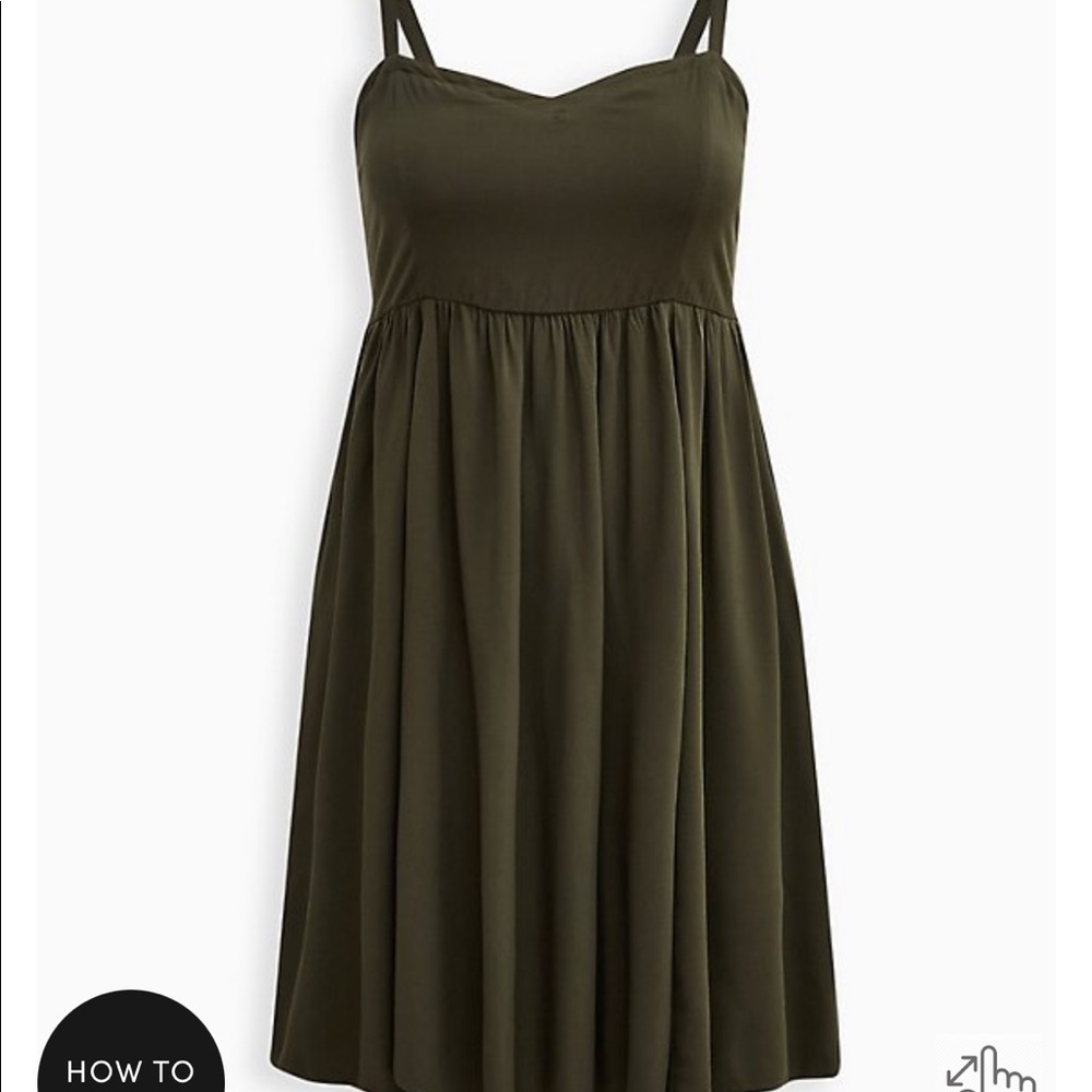 NWT Torrid Tank Dress - Challis Olive